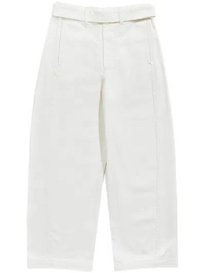 Bimba Y Lola Barrel Wide-leg Jeans In White