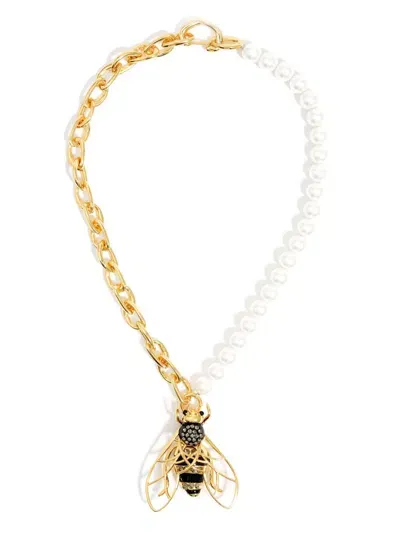 Bimba Y Lola Bee-pendant Chain Necklace In Black