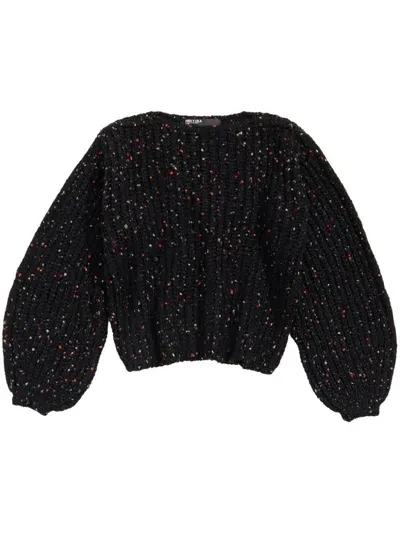 Bimba Y Lola Boat-neck Sweater In Black