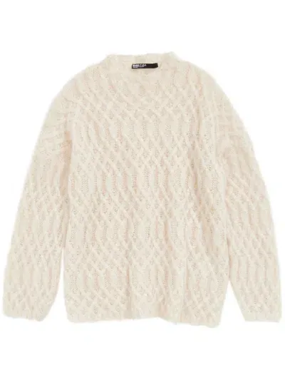 Bimba Y Lola Cable-knit Sweater In Neutrals