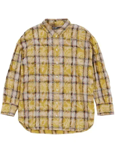 Bimba Y Lola Check-pattern Shirt In Yellow