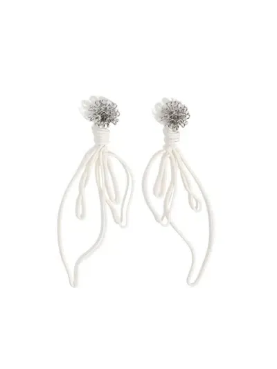 Bimba Y Lola Chrysanthemum Clip-on Earrings In Silver