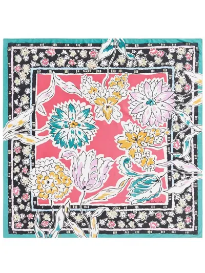 Bimba Y Lola Floral-print Scarf In Pink