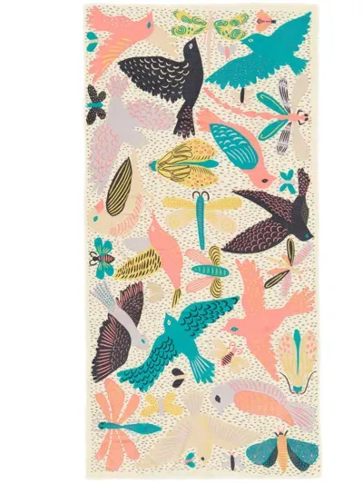 Bimba Y Lola Graphic-print Scarf In Neutrals