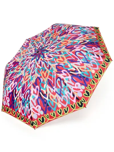 Bimba Y Lola Graphic Print Umbrella In Pink