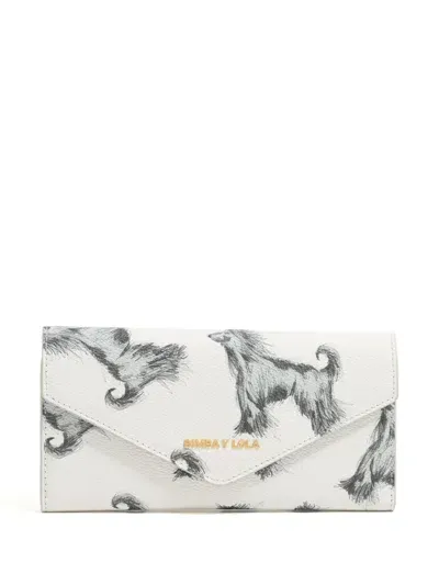 Bimba Y Lola Greyhound-print Wallet In 白色