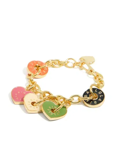 Bimba Y Lola Heart-charm Bracelet In Pink