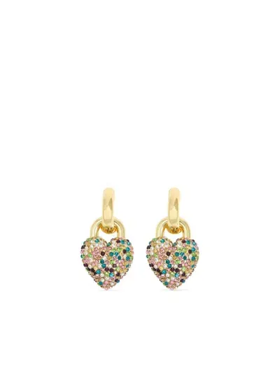 Bimba Y Lola Heart-motif Hoop Earrings In Gold