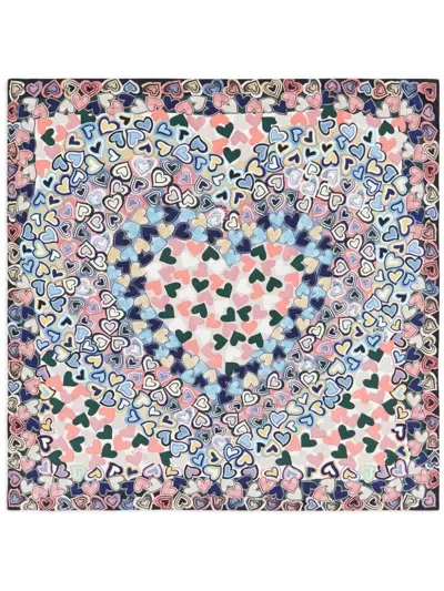 Bimba Y Lola Heart-print Scarf In Pink