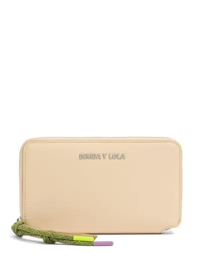 Bimba Y Lola Leather Wallet In Neutrals