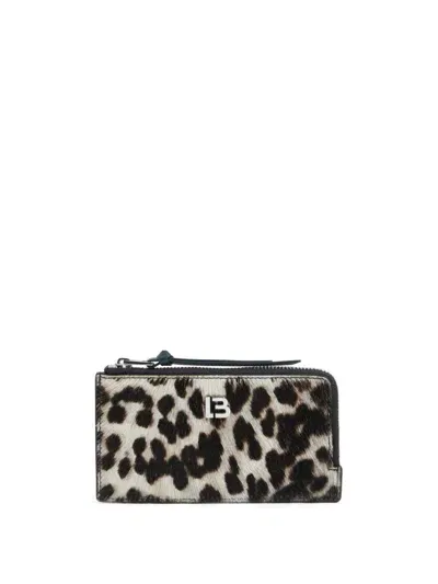 Bimba Y Lola Leopard-print Card Holder In Neutrals