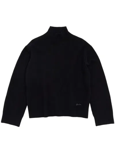 Bimba Y Lola Logo-embroidered Sweater In Black