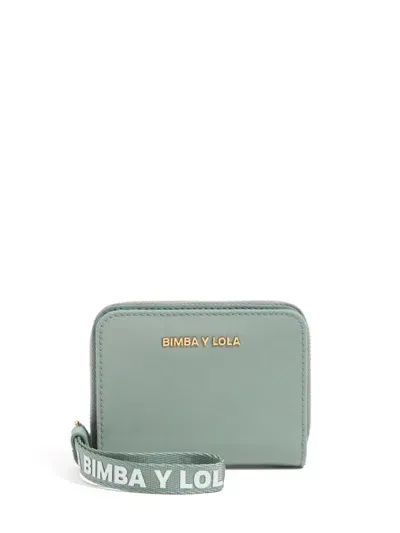 Bimba Y Lola Logo-lettering Flap Purse In Green