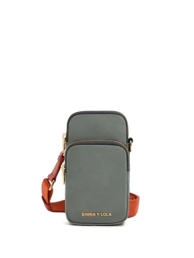 Bimba Y Lola Logo-lettering Phone Pouch In Grey