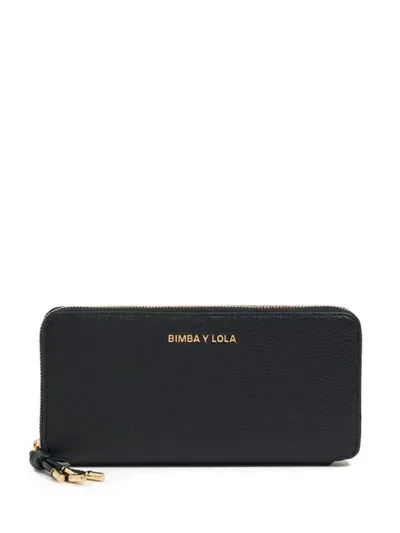 Bimba Y Lola Logo-lettering Wallet In Black