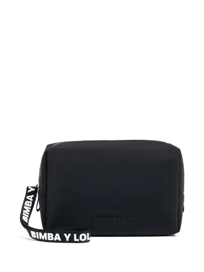 Bimba Y Lola Medium Black Nylon Make-up Case