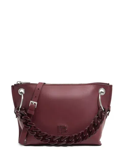 Bimba Y Lola Medium Trapeze Leather Bag In Red