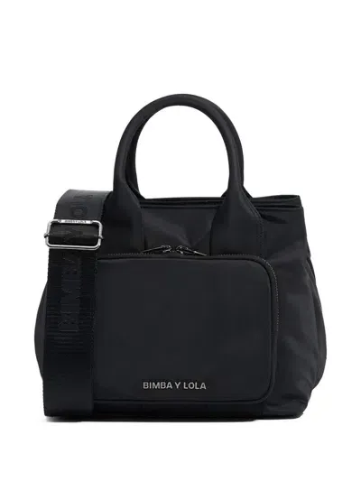 Bimba Y Lola Medium Zip-pocket Tote Bag In Black