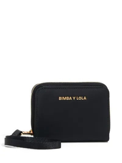 Bimba Y Lola Nylon Flap Purse In Black