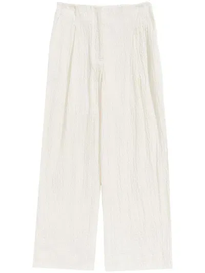 Bimba Y Lola Pleated Tapered Trousers In Neutrals