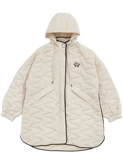 Bimba Y Lola Quilted Coat In Neutrals