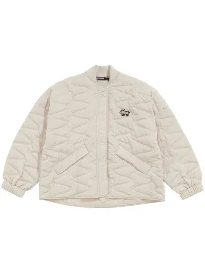 Bimba Y Lola Quilted Padded Jacket In Neutrals