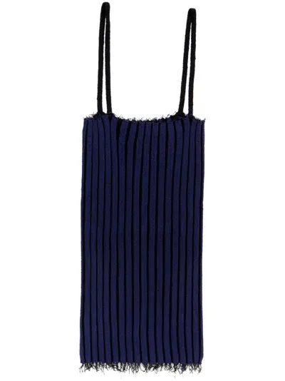 Bimba Y Lola Ribbed-knit Tank Top In Blue