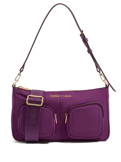 Bimba Y Lola Small Zip-pocket Crossbody Bag In Purple