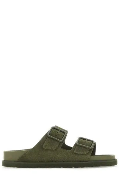 Birkenstock 1774 Arizona Double Buckle Sandals In Green