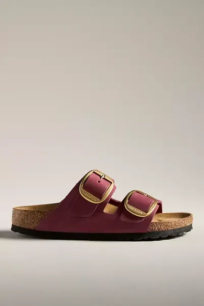 Birkenstock Arizona Big Buckle Nubuck Sandals In Purple