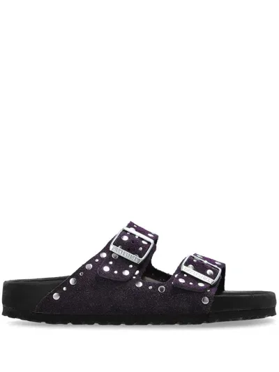 Birkenstock Arizona Rivet Slides In Purple