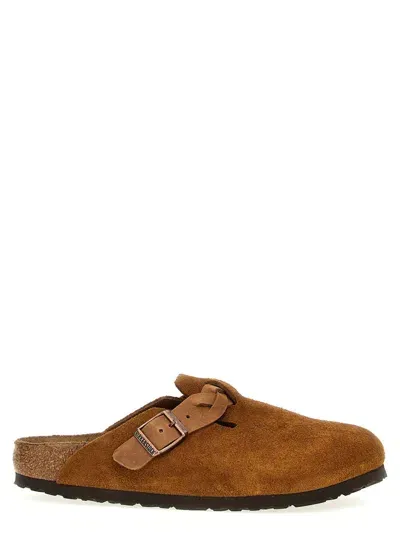 Birkenstock 'boston Braider' Sabots In Brown