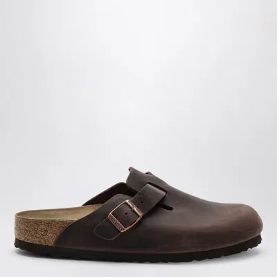 Birkenstock Boston Habana Slipper In Oiled In Brown