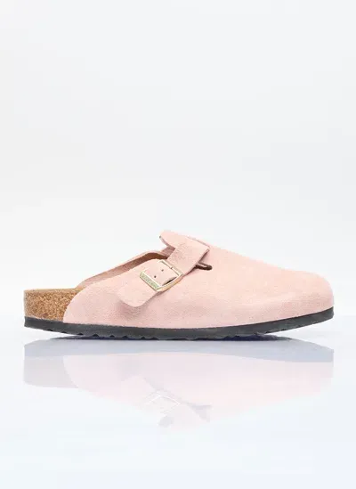 Birkenstock Boston Mules In Pink