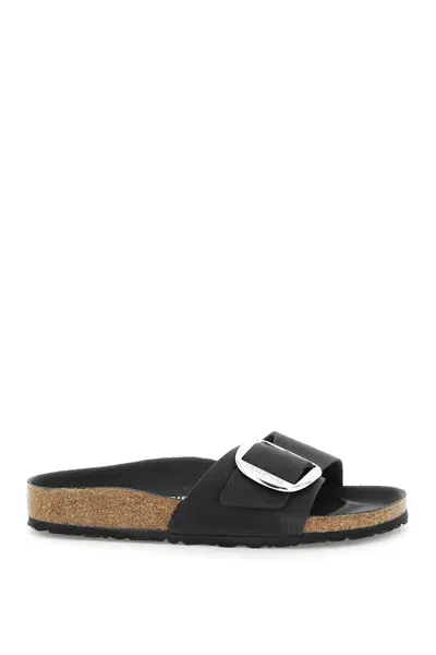 Birkenstock Madrid Big Buckle Mules In Black