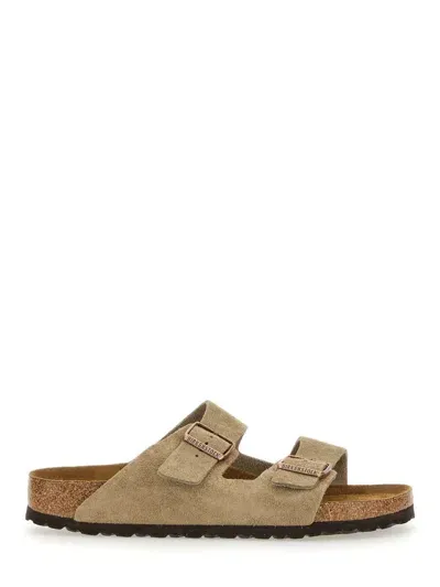 Birkenstock Arizona Slides Narrow Fit In Brown