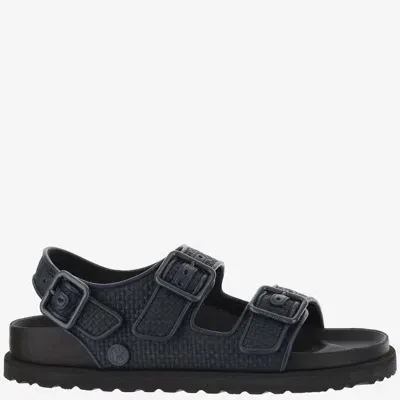 Birkenstock Sandals 1774 Milano Raffia In Blue