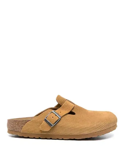 Birkenstock Suede Mules In Brown