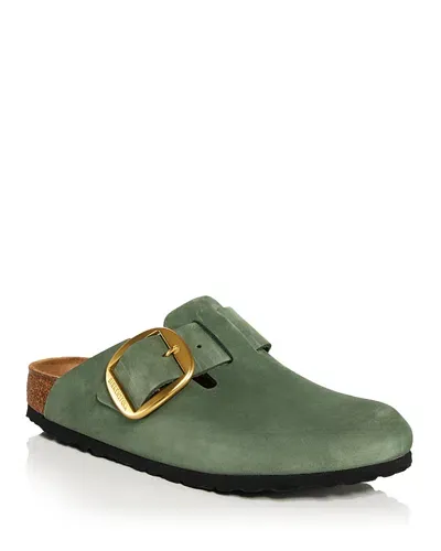 Birkenstock Boston Slippers In Green