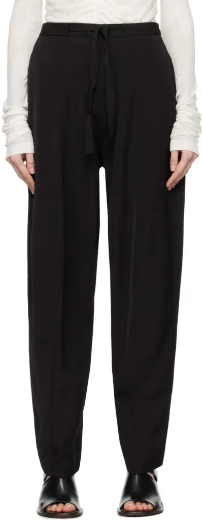 Bite Black Evening Belted Trousers In Black 0999