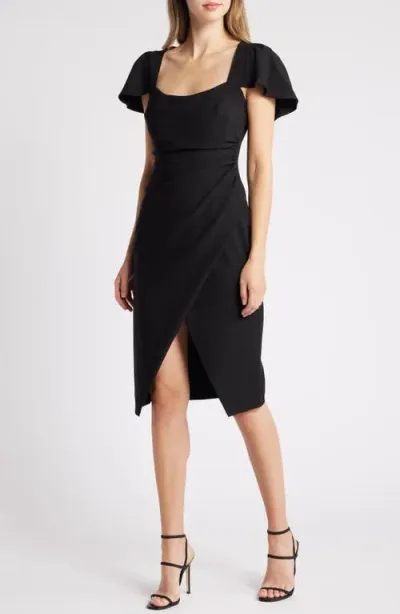 Black Halo Merideth Back Cutout Sheath Dress