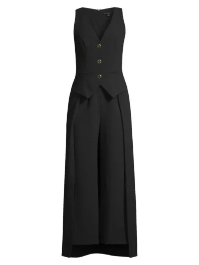 Black Halo Irene Sleeveless Wide-leg Jumpsuit In Black