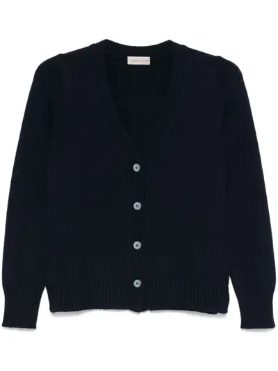 Blanca Vita Virgin-wool Cardigan In Blue