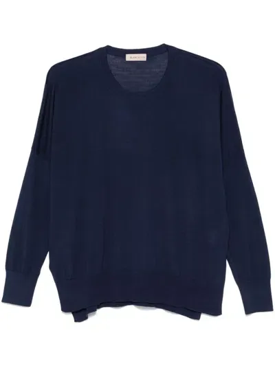 Blanca Vita Virgin Wool Sweater In Blue