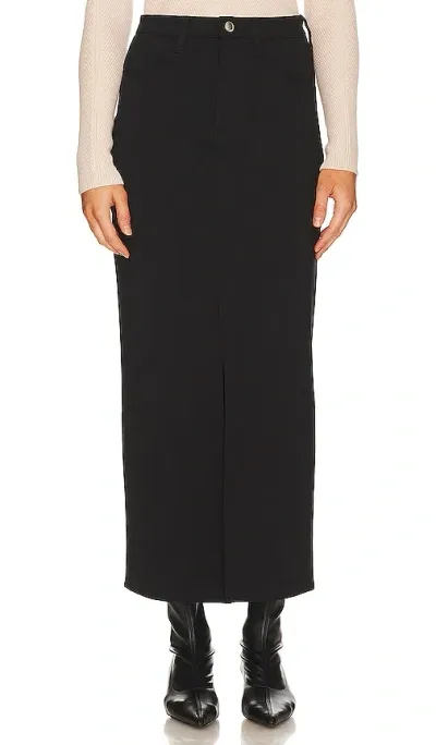 Blanknyc Denim Maxi Skirt In Midnight Train