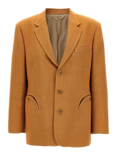 Blazé Milano Santana Peanut Nana Blazer In Brown