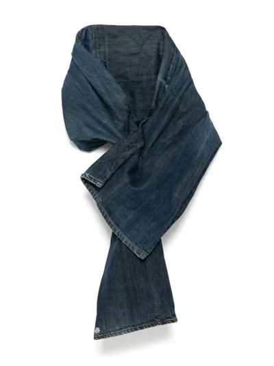 Bless Jeans Draps Scarf In Blue