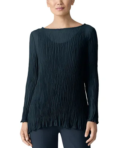 Bloomingdale's Eileen Fisher Bateau Neck Tunic Sweater In Deep Adriatic