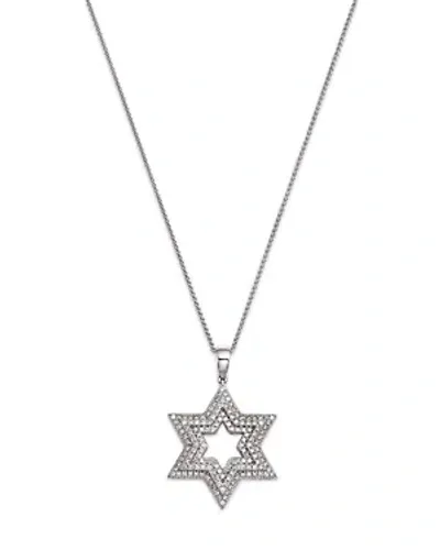 Bloomingdale's Men's Diamond Star Of David Pendant Necklace In 14k White Gold, 1.50 Ct. T. W.