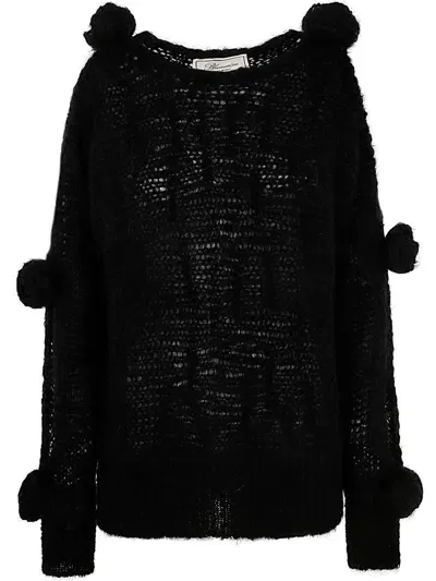 Blumarine Kimono Sweater In Schwarz